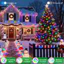 1500 LED 470FT Christmas String Lights, 12 Modes and Timer Memory Dimmable, Plug in Outdoor Waterproof Clear Wire Twinkle Fairy Light for for Xmas Yard Tree Wedding Party Outside Decor (Multicolor)