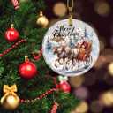 3 x Christmas Decoration Hanging Ornaments, Crystal Ornaments for Christmas Tree, 2024 Christmas Ornaments for Hanging to Decorate Office, Christmas Party, Classroom, Shop, Restaurant, FireplaceWagon