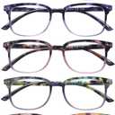 5 Pack Reading Glasses Blue Light Blocking for Women,Computer Readers with Spring Hinge