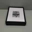 Egofine 11x14 Picture Frames Set of 4, Made of Solid Wood Covered by Plexiglass 5x7 and 8x10 with Mat or 11x14 without Mat, for Table Top Display and Wall Mounting Photo Frame Black