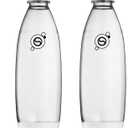 sodastream White 1L Slim Carbonating Bottles Twin Pack, Pack of 2