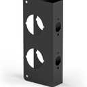 Door Knob Reinforcement Plate, Matte Black, Fits 1-3/8" Doors, 2-3/8" Backset, Door Lock and Door Knob Cover Plate, Deadbolt Cover Plate, Reinforce and Repair Wood or Metal Doors