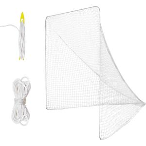 1/2Pcs 4/5/6mm 6X6X7 Heavy Duty Lacrosse Goal Net with 1/2XRandom Color Installation Tool and 2/4X49ft Lacrosse Net Lacing Rope Lacrosse Replacement Net for Lacrosse PracticeCompetition