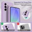 Case for Samsung Galaxy A36, Soft Silicone Case with Upgraded Camera Protection, Shockproof Slim Case Cover with Anti-Scratch Microfiber Lining, Purple