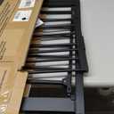 keny 29.7"-46" Baby Gate for Stairs, Auto Close Dog Gates for Doorways, Pressured Mounted No Drilling Pet Gate Extra Wide, One-Hand Opening Dual Lock Stair Gate, Indoor Kids Necessities, Black