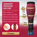 CUBlEX 4 Pairs Plus Size Compression Socks Unisex 20-30mmHg Knee high XXL- XXXXL for Woman & Man (XXL)