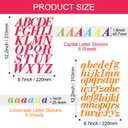 Noveread 1092 Pcs Gold Letter Sticker 24 Sheets Alphabet DIY, Colorful