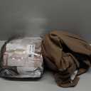 Dutch Cocoa Pleated Linen Blackout Curtains 102 Inches Long for Bedroom Living Room Pinch Pleat Black Out Thermal Insulated Ring Hooks Room Darkening Drapes Brown Curtains with Liner 40x102