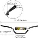 Universal 7/8 Inch 22mm Dirt Bike Handlebars, Upgraded Pit Bike Handlebar with Foam Pad for Motocross CRF YZF KXF KLX RMZ DRZ Pit Dirt Bike ATV Quad - Black