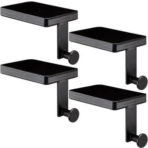 Landhoow Christmas Stocking Holder Christmas Stocking Hanger for Mantel Heavy Duty Xmas Hook with Non Slip Protective Pad Mantel Hook for Mantle Fireplace Home Shelf(Black,2 Pcs)