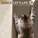 Cardboard Cat Scratcher Box Set of 2, 17 Inch Corrugated Cat Scratch Pad with 4 Double-Sided Curved Wave Shaped Pad for Indoor Cats Kitty Play Rest Grind Claws