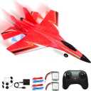 Remote Control Airplane for Kids Over 12 Years and Up,2CH Foam RC Planes Wireless Toys,Hobby RC Glider Aircraft Gifts for Beginners Teen Boys Girls Adult Red