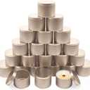 24-Pack 8oz Candle Tins with Lids, Metal Candle Jars for Candle Making, Bulk Empty Containers for Beginners & DIY Storage -Champagne Gold