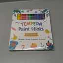 JUPITEARTH 36 Colors Tempera Paint Sticks with 120 PDF Coloring Pages and 30 Stickers, Quick Drying, Smooth, Non-Toxic and Washable Paint Sticks for Kids Drawing on Pumpkin, Wood, Rock, Glass