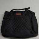 EASYA Large Insulated Lunch Bag for Work, Women's Nylon Thermal Lunch Box, Leakproof Cooler Tote Bag with Storage Pocket (Black) (Newly upgraded Noir Black)