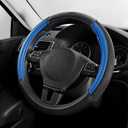 Skechers Air-Cooled Steering Wheel Cover,Air Cool Mesh Leather Car Steering Wheel Cover Universal Fit 14" 1/2-15" Car Wheel Protector for Men Women Fit Suvs,Vans,Sedans,Car,Trucks,Blue