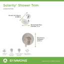 Solarity HydroMersion Single Mode Single Handle Shower Trim Kit with Volume Control in Satin Nickel