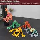 3D Printed Magnetic Frog Set of 3  Poseable Articulated Fridge Magnets with Magnet Feet for Refrigerator, Locker & Whiteboard; Cute Funny Home Office Kitchen Decor, Animal Magnets