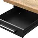 UNITEDPOWER Under Desk Drawer Storage, Pull-Out Office Hidden Counter Drawer, Metal Sliding Organizer Mount Below Table, Optional Bracket Height, Black