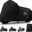 Motorcycle Cover Waterproof for Indian Chief Dark Horse/ Chief Bobber/ Super Chief Limited, Heavy Duty Outdoor Sun UV Rain Dust All Weather Protection Motorbike Cover with Soft Cotton Lining & Lock Hole