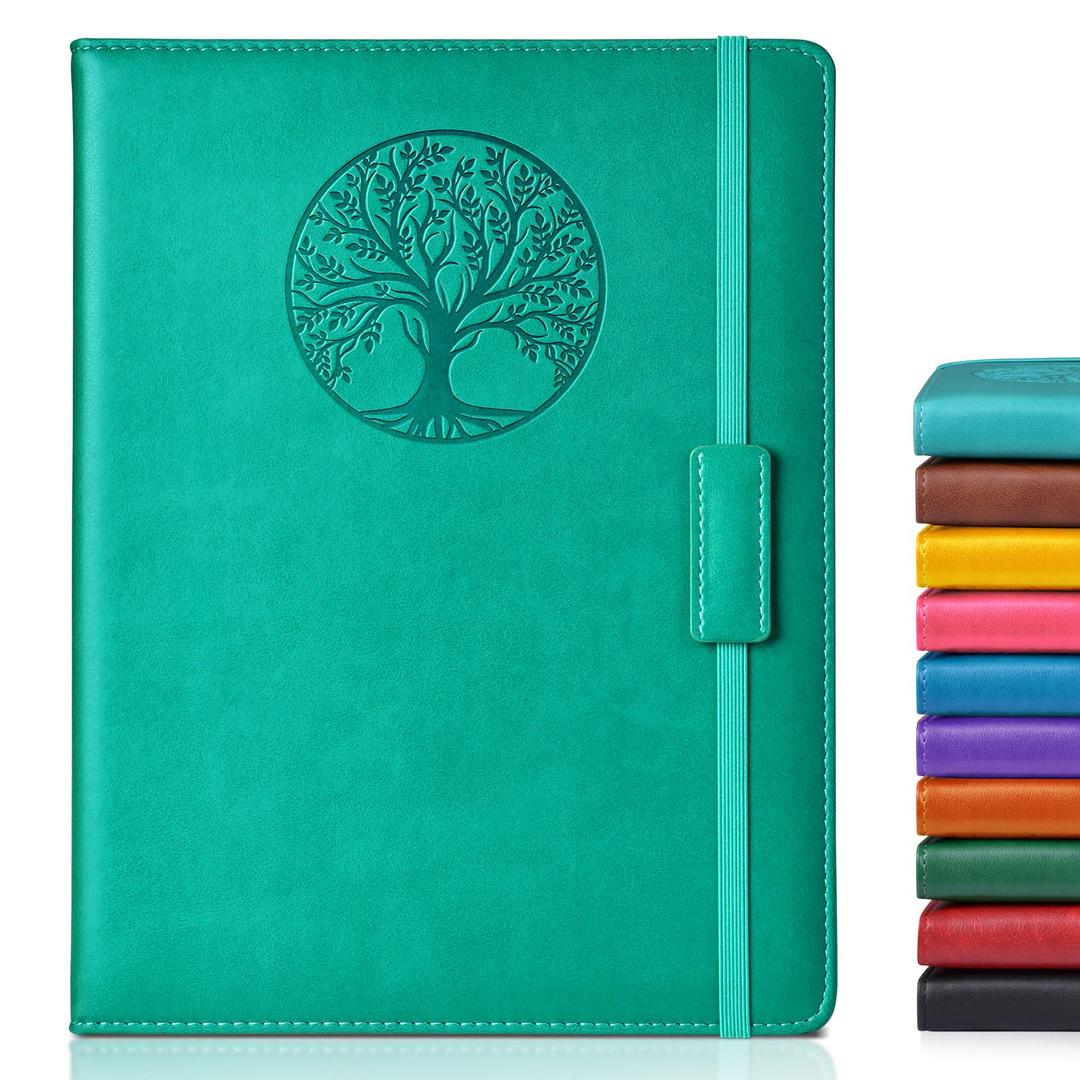 Biuwory Lined Journal Notebook for Women Men,256 Pages B5 Large Hardcover Leather Journals for Writing,Travel,Business,Work & School,College Ruled Notebooks for Note Taking,Diary Notepad 7.8"×10.2"