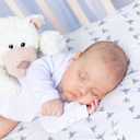 Gllquen Baby Bassinet Sheets 4 Pack, Breathable Cozy Fitted Mattress Sheet, Elastic Travel Crib Fashionable Pattern, Standard Cradle Safe Sheets for Babys Boy Girls 32"x16" (Pigeon)