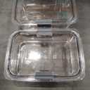 Rubbermaid Brilliance Glass Food Storage Containers, 8 Cup, Set of 2, BPA-Free, Leak-Proof, Clear