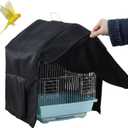 Bird Cage Cover Blackout for Good Night, 11.6 x 8.6 x 15.7 in Dustproof Birdcage Case, Winter Enclosure Cover, Large Universal Bedding Covering for Parrot, Parakeet, Macaw, Lovebirds, Animal Privacy