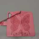 for Galaxy A15 5G Phone Case Wallet,Women Butterfly Embossed Flip PU Leather with Credit Card Holders Kickstand Wrist Strap Purse Cover for Samsung A15 5G (Pink)