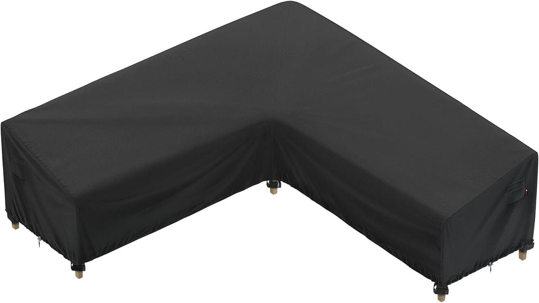 iBirdie Outdoor Sectional Cover fit 90 x 90 inch, 89 x 89, 88 x 88, 87 x 87 L-Shaped Patio Sofa Waterproof Weatherproof 600D Heavy Duty Garden Furniture Cover for Outside L Shape Couch