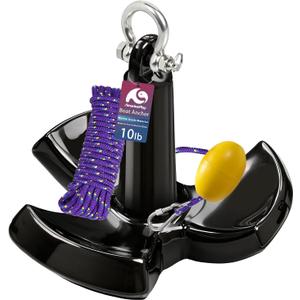 River Anchor Kit,8-30lbs Boat River Anchor for Jon Boat Pontoon Bass Kayak, 10lb up to 15FT Boat