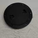 8 Inch Boat Round Inspection Deck Plate Hatch with Detachable Cover and Pre-drilled Holes, Water Tight for Kayak RV Marine Boat Yacht Outdoor Installations (Black)