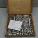 Ravinte 60 Pack (30 Pairs) 1/2 Inch Overlay Soft Close Hinges for Kitchen Cabinets - Satin Nickel Hidden Concealed Hinge, Stainless Steel, Self Closing