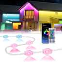 300Ft Permanent Outdoor Lights,Smart RGB Outdoor Lights with Remote APP Control, IP67 Waterproof Outside Light for House for Daily, Garden, TV Backlights, Christmas Decor