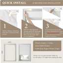 No Drill Cordless TDBU Roman Shades, Off White, 29x64
