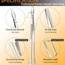 JETKONG 3 Pcs Kitchen Tweezers Tongs, Stainless Steel Cooking Tweezers, 8+10+12 Inch Ideal for meat, pasta, plating and pinching delicate small pieces of food (Silver)