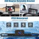 Wireless Backup Camera for Cars with 5 Inch Monitor Digital Signal Stable Reverse Camera Night Vision for Truck/Car/Pickup/SUV/ IP69 Waterproof