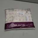 jinchan Kitchen Valance Curtain for Windows 16 Inch Mini Pom-Pom Double Layer Valance Linen Blend Country Window Treatment for Bedroom Living Room Light Filtering Rod Pocket 1 Panel Linen Whisper