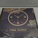 VIKMARI Glass Wall Clock Silent Non Ticking Wall Clock- 12 Inch Quality Quartz Battery Operated Round Easy to Read Home/Office/Classroom/School Clock (Dark Green)