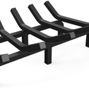 Mr IRONSTONE Fireplace Grate Fireplace Log Holder Solid Steel Heavy Duty Firewood Log Burning Rack Fire Grates for Outdoor Kindling Tools Pit Indoor Wrought Iron Wood Stove 17 inch