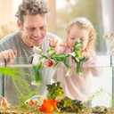 Miniature Frog Figurines Plant Decorations for Pots, 3Pcs Frog Statue Planter Hugger for Flower Yard Lawn Ornament