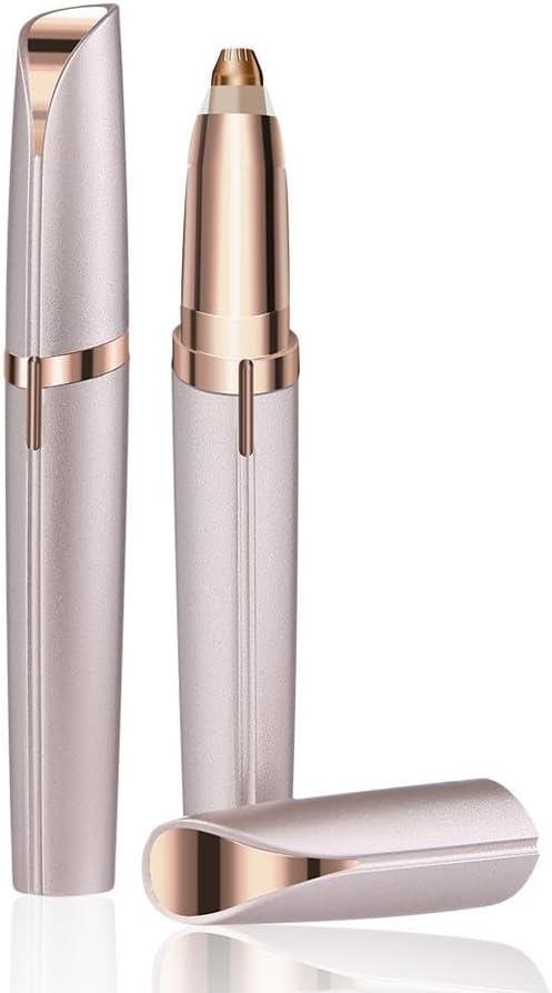 Eyebrow Hair Remover for WomenEyebrow Trimmer Facial Hair Remover for Face with Rechargeable USB Cable Eyebrow Lips Body Facial Hair Remover Painless Lipstick Shavers (GOLD)