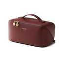 EACHY Travel Makeup Bag,Large Capacity Cosmetic Bags for Women,Portable Pouch Open Flat Toiletry Bag Make up Organizer with Divider and Handle