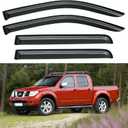 Window Visors Rain Guards Shield for 2005-2021 Nissan Frontier Crew Cab, Out-Channel Window Vent Wind Deflectors Visors Shades for 2009-2013 Suzuki Equator Crew Cab