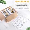 Coffee Bar Accessories, Coffee Syrup Dispenser - 4pack,16.9oz Syrup Dispenser with Labels,Syrup Pump Dispenser for Coffee Bar(Gold Pump)