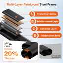 NWH Collapsible Wagon Cart with Wheels Foldable, 360LBS Large Capacity Portable Folding Utility Heavy Duty Beach Wagons Cart with All-Terrain Wheels for Groceries Shopping, Camping, Sports, Garden (120L)