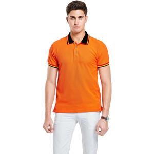 Mens Polo Shirt Short Sleeve Sports Tactical T-Shirt Athletic Golf Polos Daily Casual Stylish Collared Shirts for Men (Orange, M)