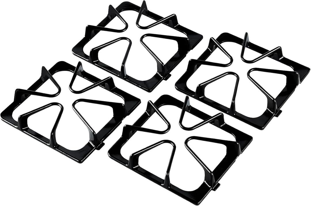 W10447925 Stove Grates Replacement for Whirlpool Stove Parts 8.8 x 8.3 Inches Gas Burner Grate for Maytag Amana Inglis Kirkland Kenmore Range Cooktop Parts Gas Stove Top Range Burner Rack Sets 4 Pcs