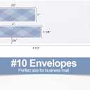 750#10 Security Envelopes, PANDRI NO.10 Self-Seal Double Window Envelopes Designed for QuickBooks Invoices, Business Statements & Documents - Number 10 Size 4 1/8 Inch X 9 1/2 Inch - 24 LB