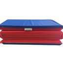 KinderMat, 1.5 Inch Thick, 4-Section Rest Mat, Red/Blue, Great for School, Daycare, Travel, and Home, 100% Made in The USA